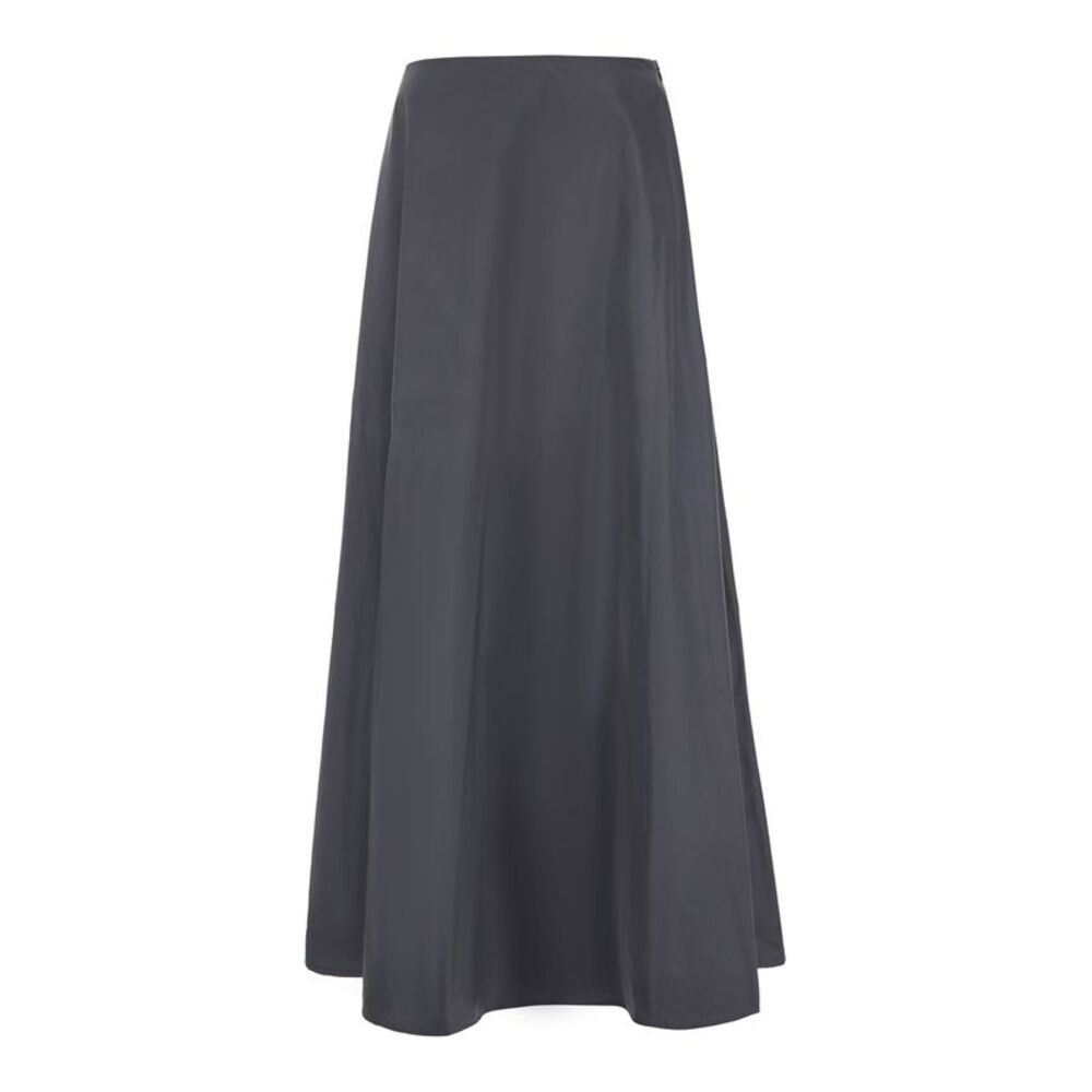 Tagliatore Women Grey Tech Fabric Skirt With An Essential Construction For Women